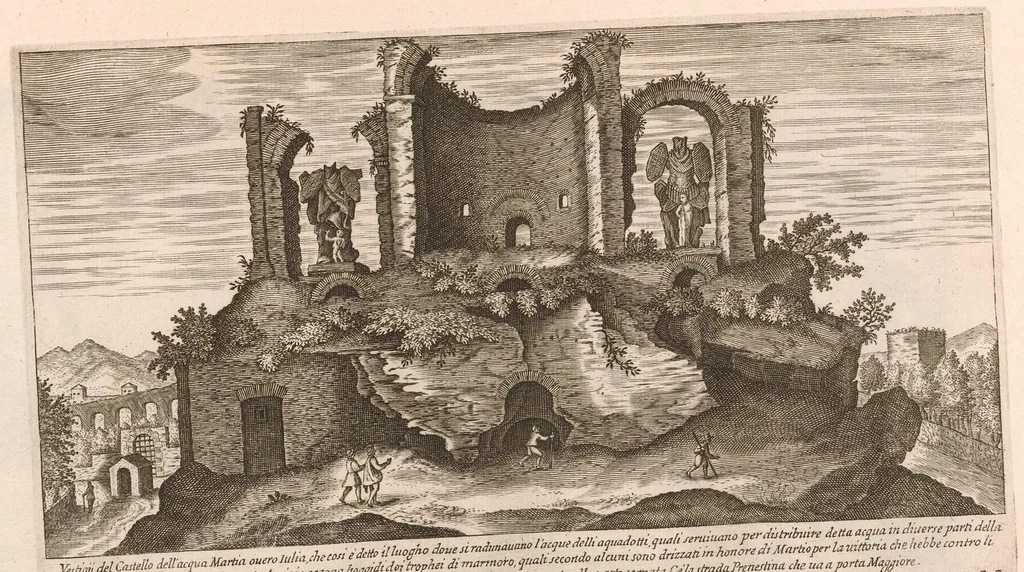 An illustration from Vestigi delle antichità di Roma, Tivoli, Pozzvolo et altri lvochi, 1660, leaf 54