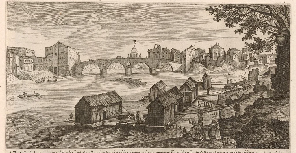 An illustration from Vestigi delle antichità di Roma, Tivoli, Pozzvolo et altri lvochi, 1660, leaf 82