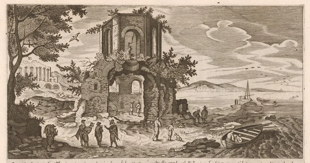 An illustration from Vestigi delle antichità di Roma, Tivoli, Pozzvolo et altri lvochi, 1660, leaf 90