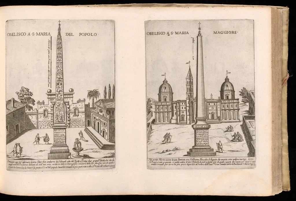 An illustration from Nova racolta degl'obelischi et colonne antiche, dellalma Citta di Roma con le sve dichiaratione, 1655, leaf 12