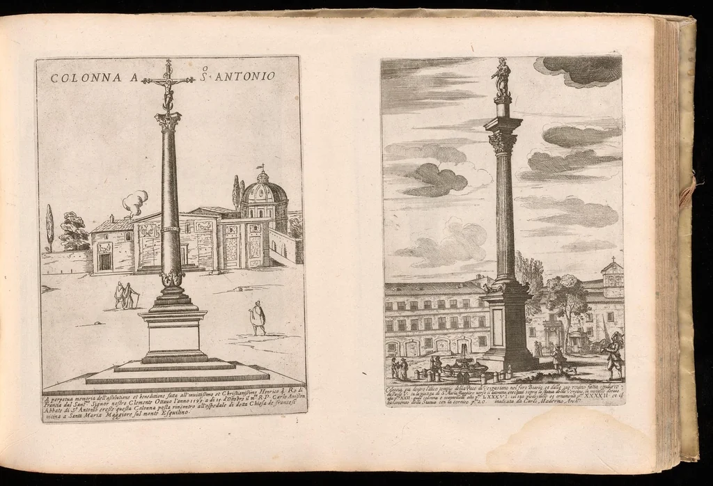 An illustration from Nova racolta degl'obelischi et colonne antiche, dellalma Citta di Roma con le sve dichiaratione, 1655, leaf 18