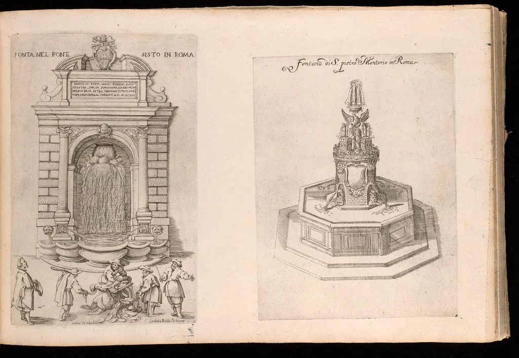 An illustration from Nvova racolta di fontane che si vedano nel alma citta di Roma, Tivoli e Frascati, 1678, leaf 12