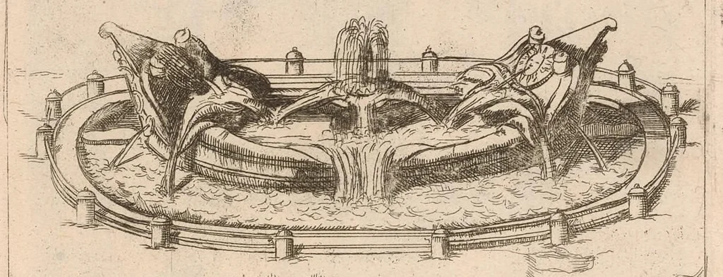 An illustration from Nvova racolta di fontane che si vedano nel alma citta di Roma, Tivoli e Frascati, 1678, leaf 18