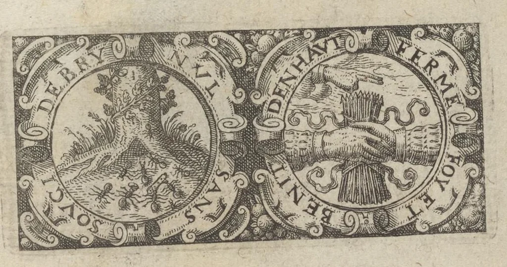 An illustration from Monstrorum historia memorabilis : monstrosa humanorum partuum miracula : stupendis conformationum formulis ab vtero materno enata : viuis exemplis, obseruationibus, & picturis, referens : accessit analogicum argumentum de monstris brutis : Supplementi loco ad observationes medicas Schenkianas edita, 1609, leaf 108