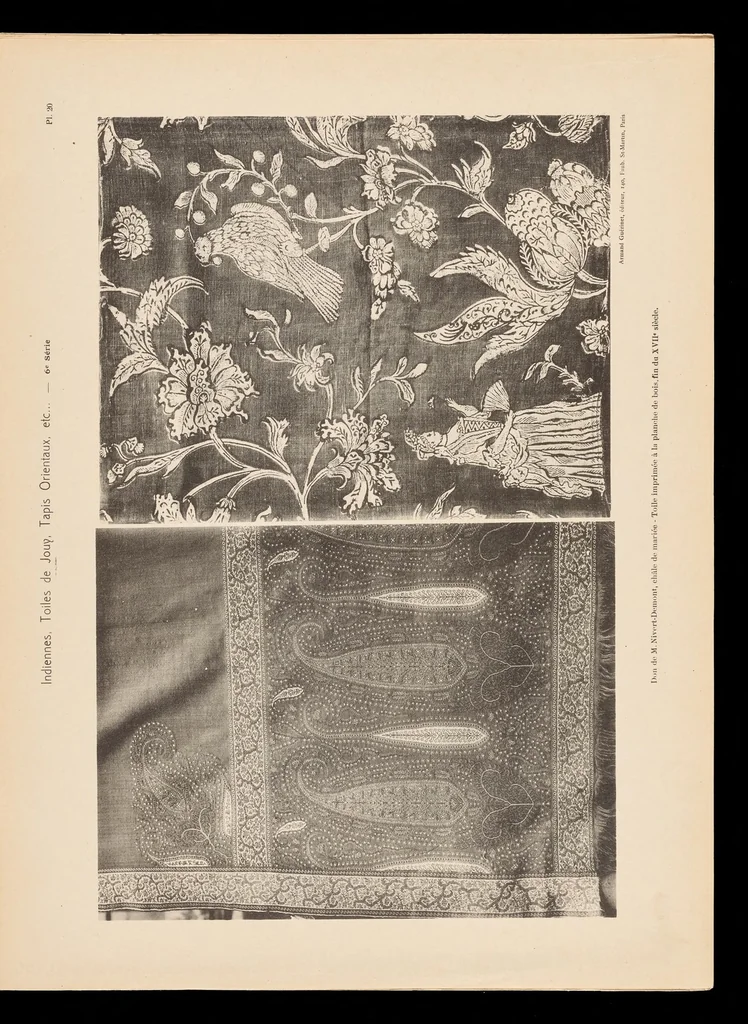 An illustration from Broderies chinoises, indiennes, toiles de Gênes & de Jouy, etc., etc, 1900, leaf 42