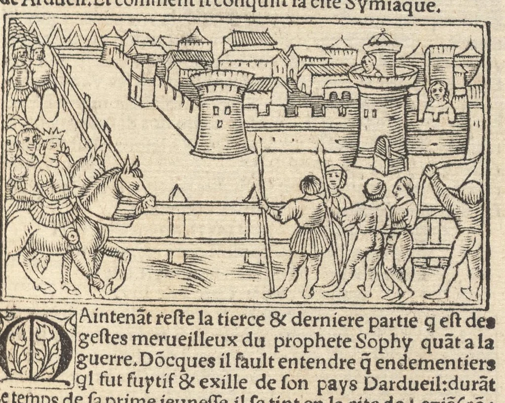An illustration from Le promptuaire des conciles de leglise catholique, auec les scismes & la differe[n]ce diceulx, 1533, leaf 126
