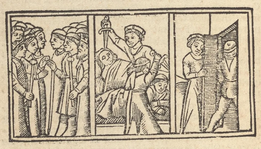 An illustration from Le promptuaire des conciles de leglise catholique, auec les scismes & la differe[n]ce diceulx, 1533, leaf 19