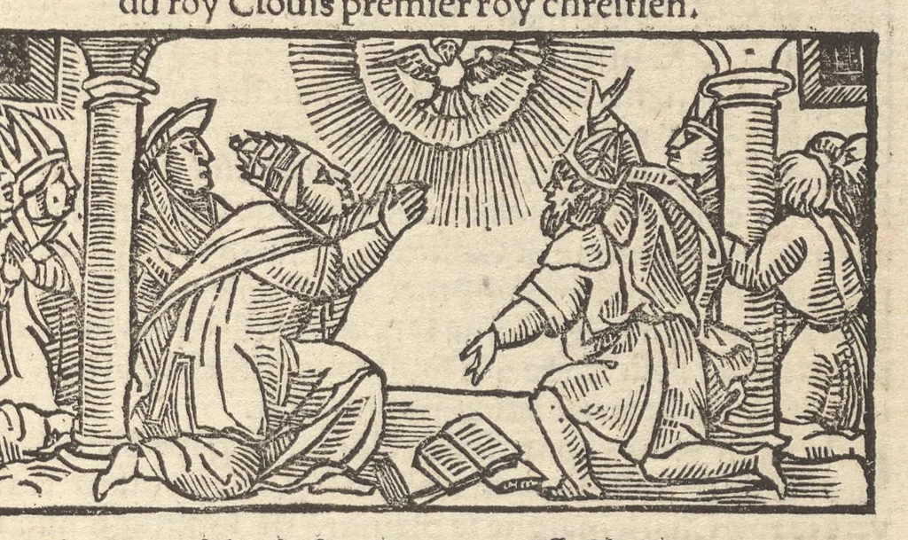 An illustration from Le promptuaire des conciles de leglise catholique, auec les scismes & la differe[n]ce diceulx, 1533, leaf 46