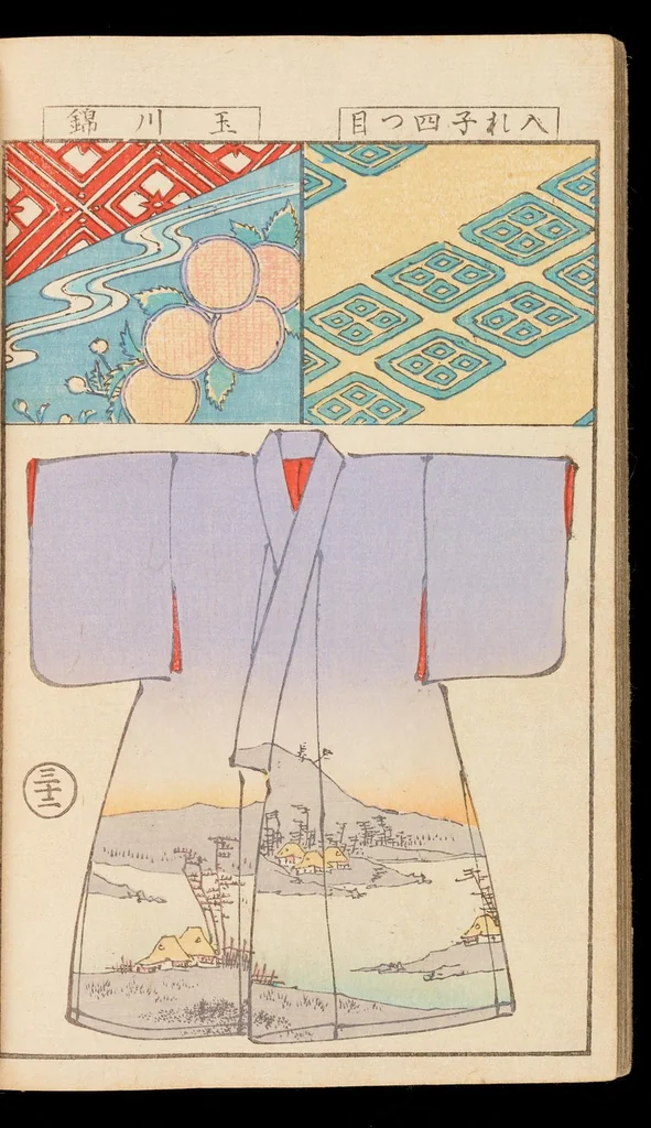 An illustration from Moyō bijutsu benran, 1893, leaf 35
