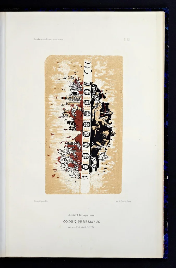 An illustration from Essai sur le déchiffrement de l'écriture hiératique de l'Amérique Centrale, 1876, leaf 86