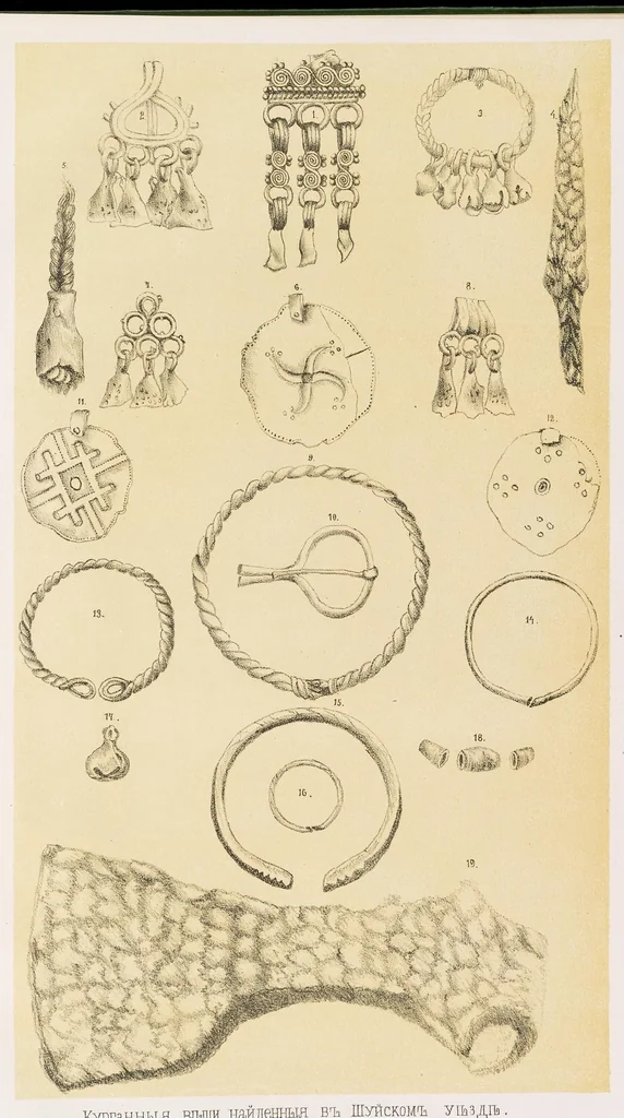 An illustration from Sbornik russkoǐ stariny Vladimīrskoǐ gubernīi, 1890, leaf 26
