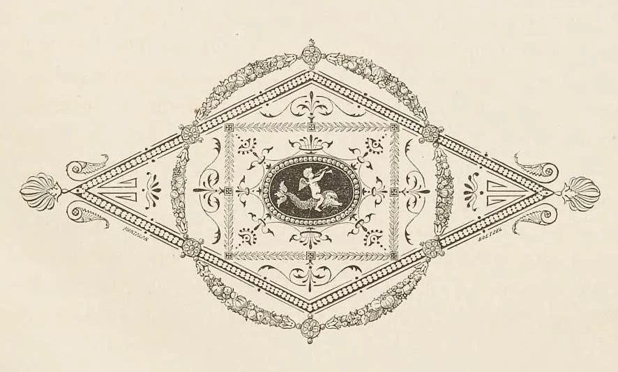An illustration from L'art, la décoration et l'ornement des étoffes et des tissus chez les anciens et chez les modernes. Recueil historique, pratique et technique de décorations polychromes, 1870, leaf 36