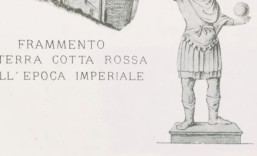 An illustration from Commenti sopra suppellettili sacre di argento ed oro appartenute ai primissimi secoli della chiesa : pubblicati gia il 1o gennaio 1888 pel faustissimo giorno del sacerdotale giubileo di papa Leone XIII e dedicati ai cultori di archeologia cristiana, 1890, leaf 60