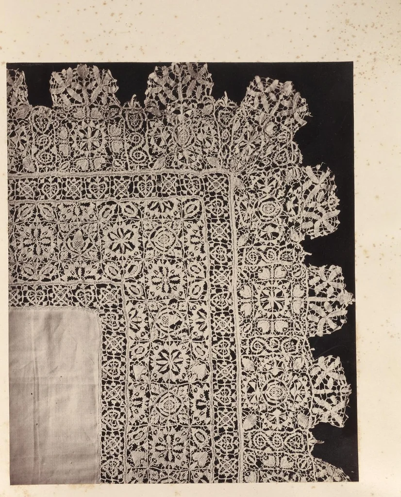 An illustration from Ancient needlepoint and pillow lace : with notes on the history of lace-making and descriptions of thirty examples, 1875, leaf 26