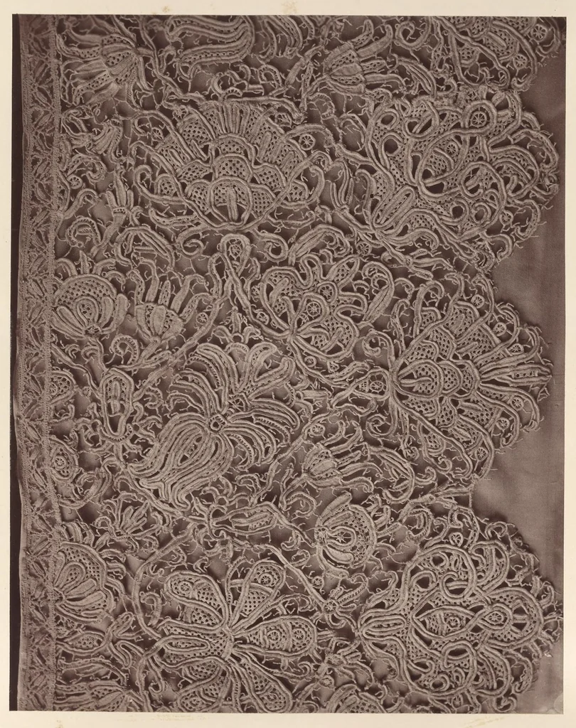 An illustration from Ancient needlepoint and pillow lace : with notes on the history of lace-making and descriptions of thirty examples, 1875, leaf 38