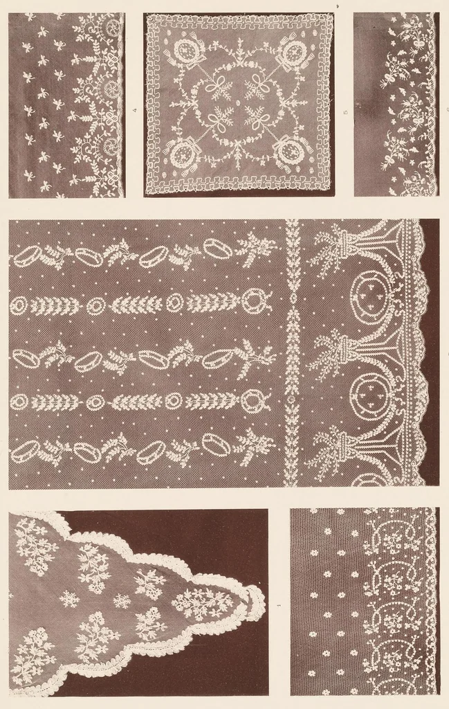 An illustration from Dentelles, guipures, broderies ajourées, 1904, leaf 66