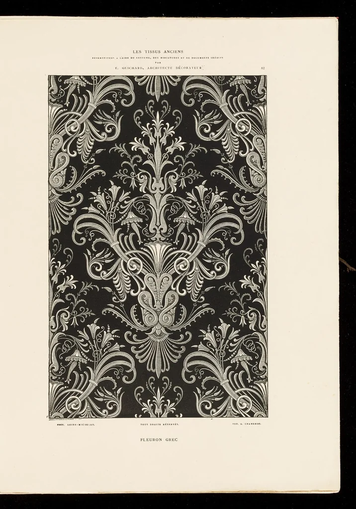 An illustration from Les tissvs anciens : reconstitués a l'aide du costume des miniatures et de documents inédits, 1878, leaf 32
