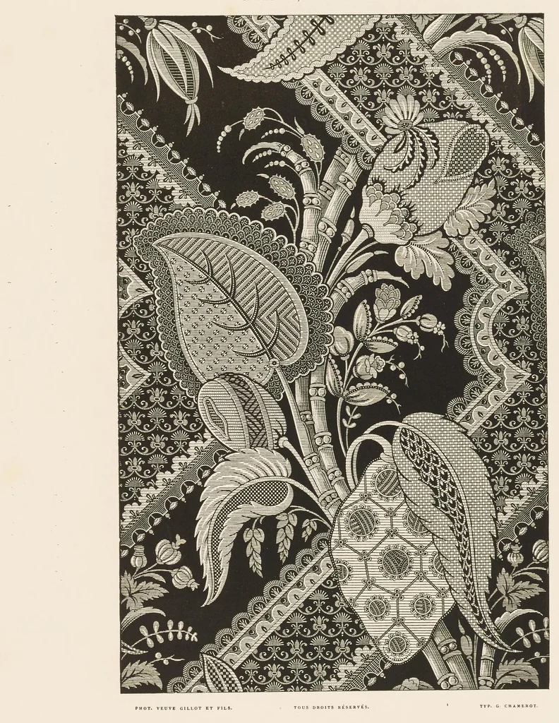 An illustration from Les tissvs anciens : reconstitués a l'aide du costume des miniatures et de documents inédits, 1878, leaf 48