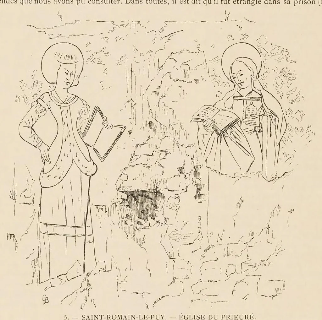 An illustration from Les peintures murales du Moyen Age & de la Renaissance en Forez, 1900, leaf 33