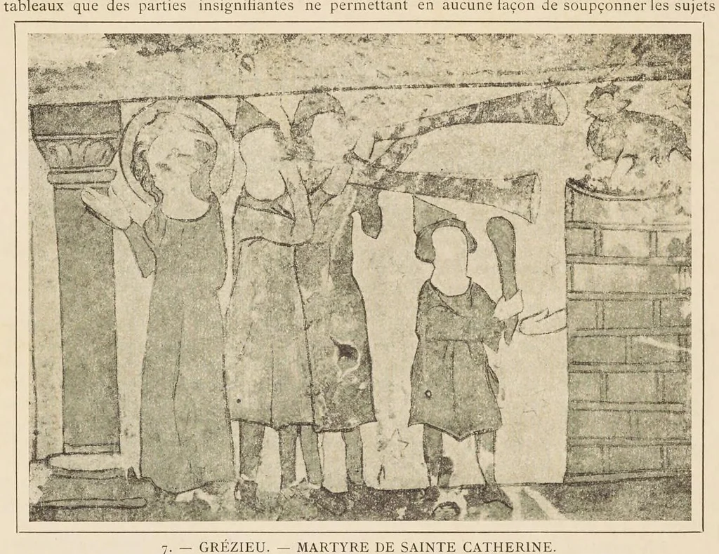 An illustration from Les peintures murales du Moyen Age & de la Renaissance en Forez, 1900, leaf 37