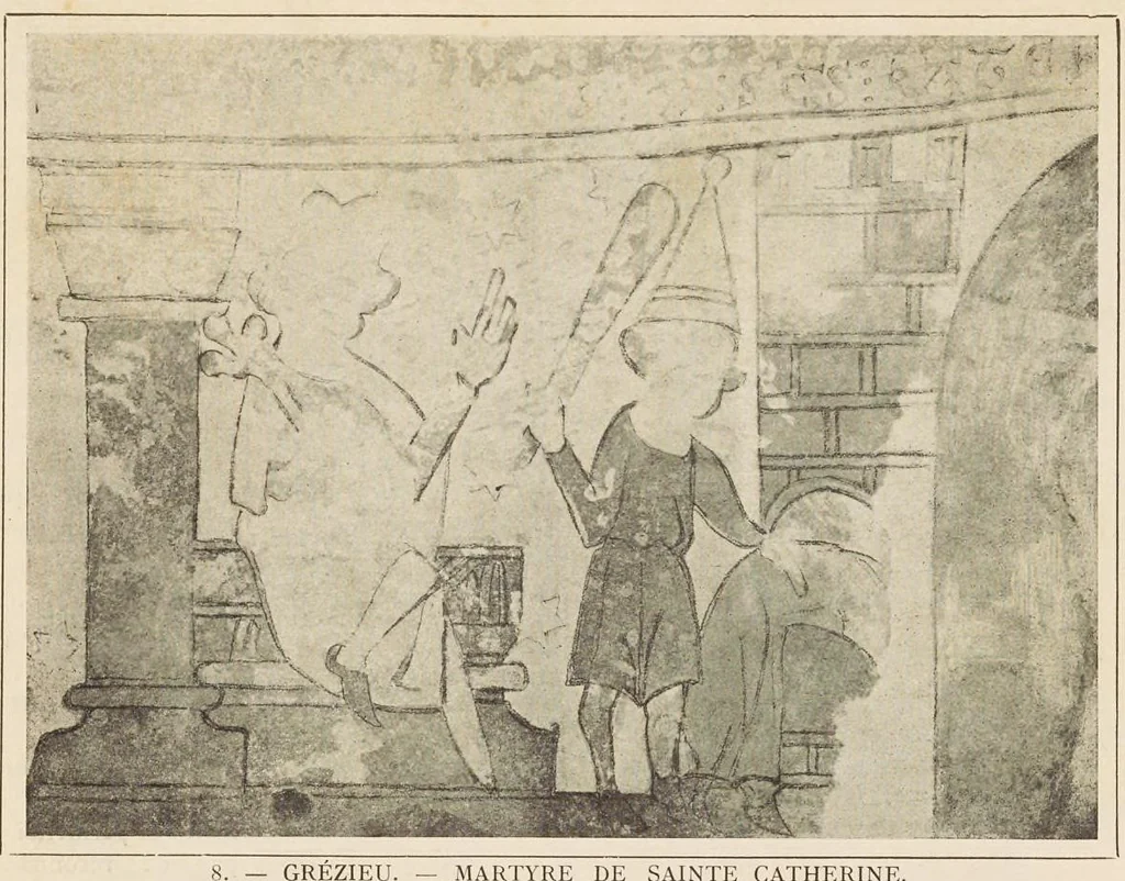 An illustration from Les peintures murales du Moyen Age & de la Renaissance en Forez, 1900, leaf 38