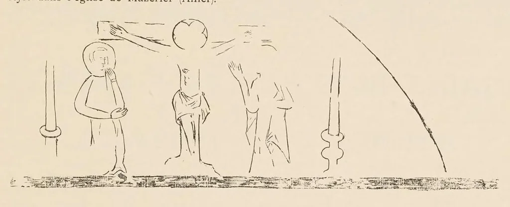 An illustration from Les peintures murales du Moyen Age & de la Renaissance en Forez, 1900, leaf 46