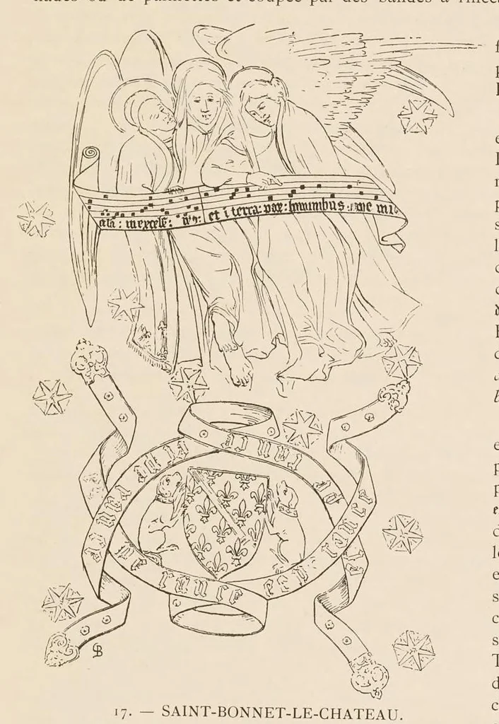 An illustration from Les peintures murales du Moyen Age & de la Renaissance en Forez, 1900, leaf 54