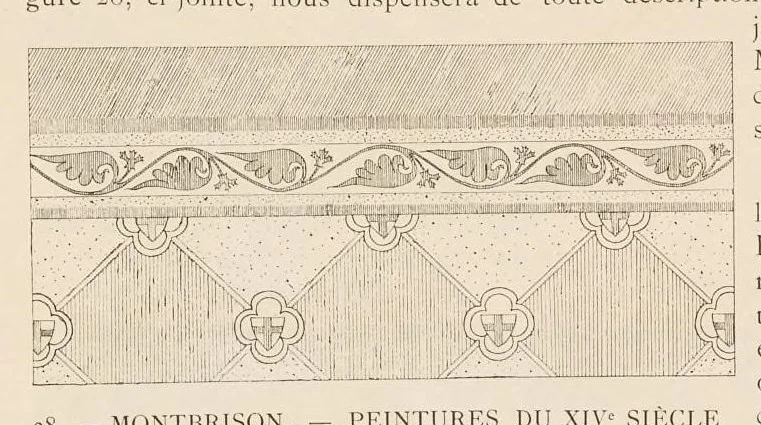 An illustration from Les peintures murales du Moyen Age & de la Renaissance en Forez, 1900, leaf 69