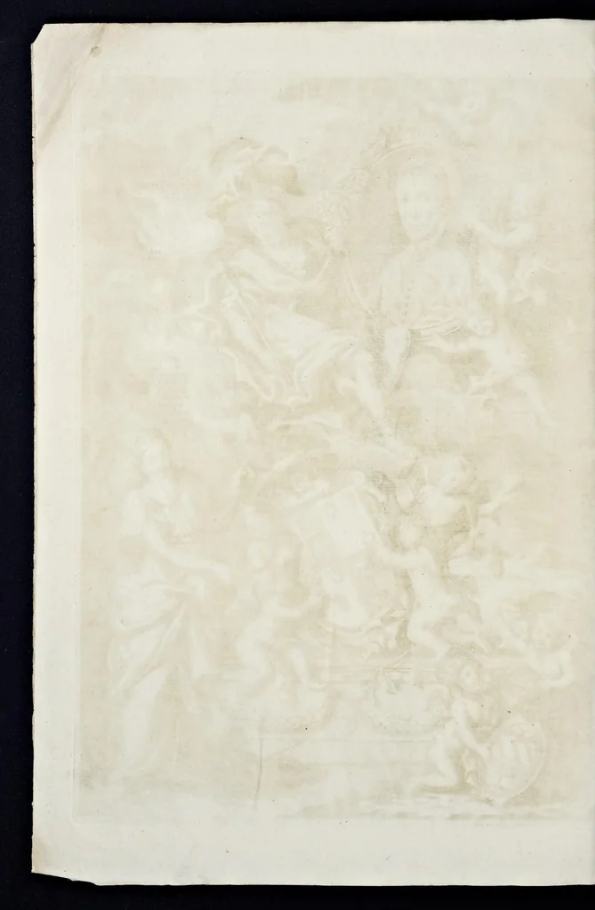 An illustration from Emin.mo ac Rev.mo Principi D. Alvaro e Soc. Jesu S. R. E. Cardinali Cienfuegos ..., 1726, leaf 5