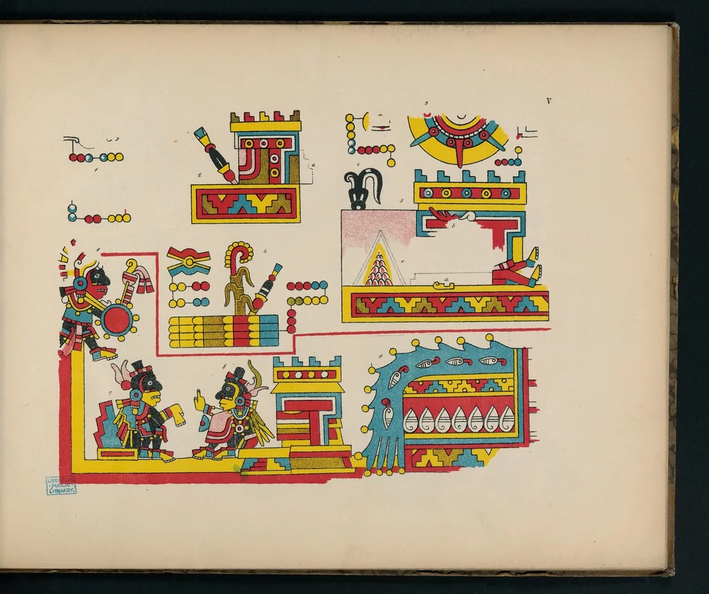 An illustration from Antiquités mexicaines. Ier fascicule, Le manuscrit du cacique, 1891, leaf 24