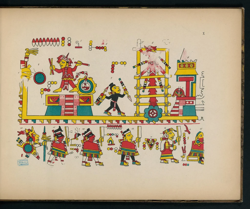 An illustration from Antiquités mexicaines. Ier fascicule, Le manuscrit du cacique, 1891, leaf 32