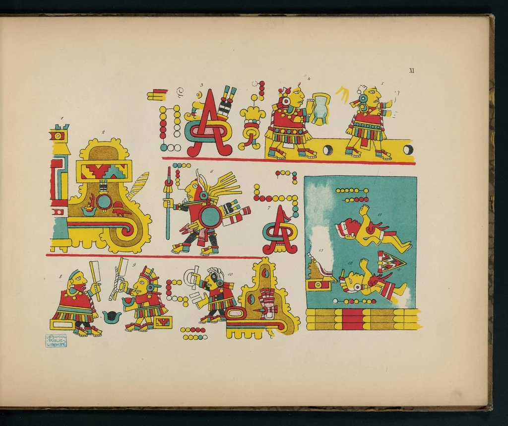 An illustration from Antiquités mexicaines. Ier fascicule, Le manuscrit du cacique, 1891, leaf 34