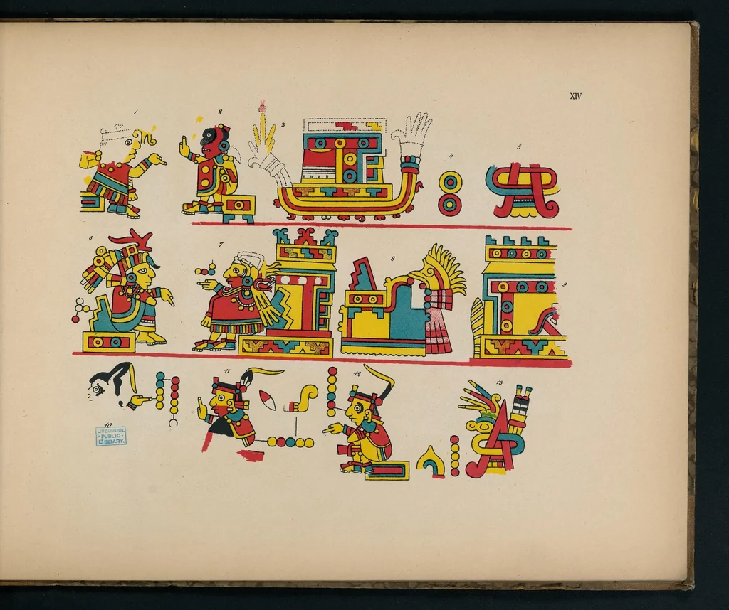 An illustration from Antiquités mexicaines. Ier fascicule, Le manuscrit du cacique, 1891, leaf 40