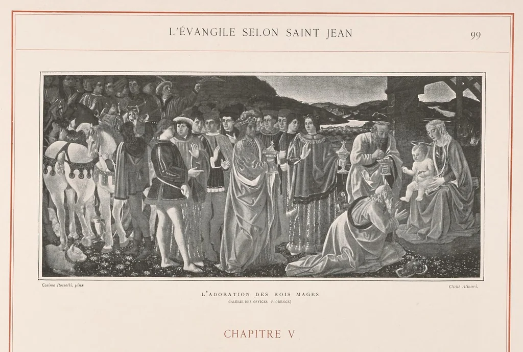 An illustration from Les saints évangiles : illustrations d'apres les maitres des XIVe, XVe, & XVIe siècles, 1899, leaf 130