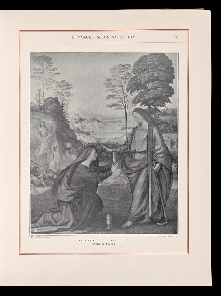 An illustration from Les saints évangiles : illustrations d'apres les maitres des XIVe, XVe, & XVIe siècles, 1899, leaf 216