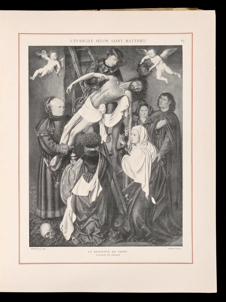 An illustration from Les saints évangiles : illustrations d'apres les maitres des XIVe, XVe, & XVIe siècles, 1899, leaf 116