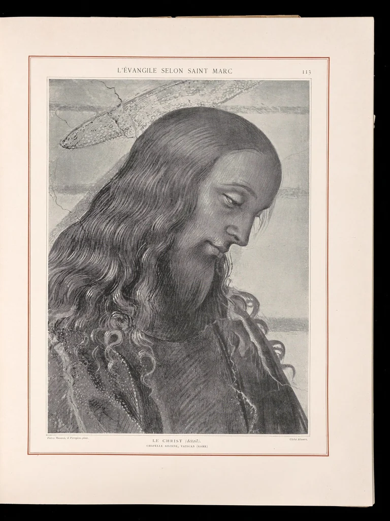 An illustration from Les saints évangiles : illustrations d'apres les maitres des XIVe, XVe, & XVIe siècles, 1899, leaf 148