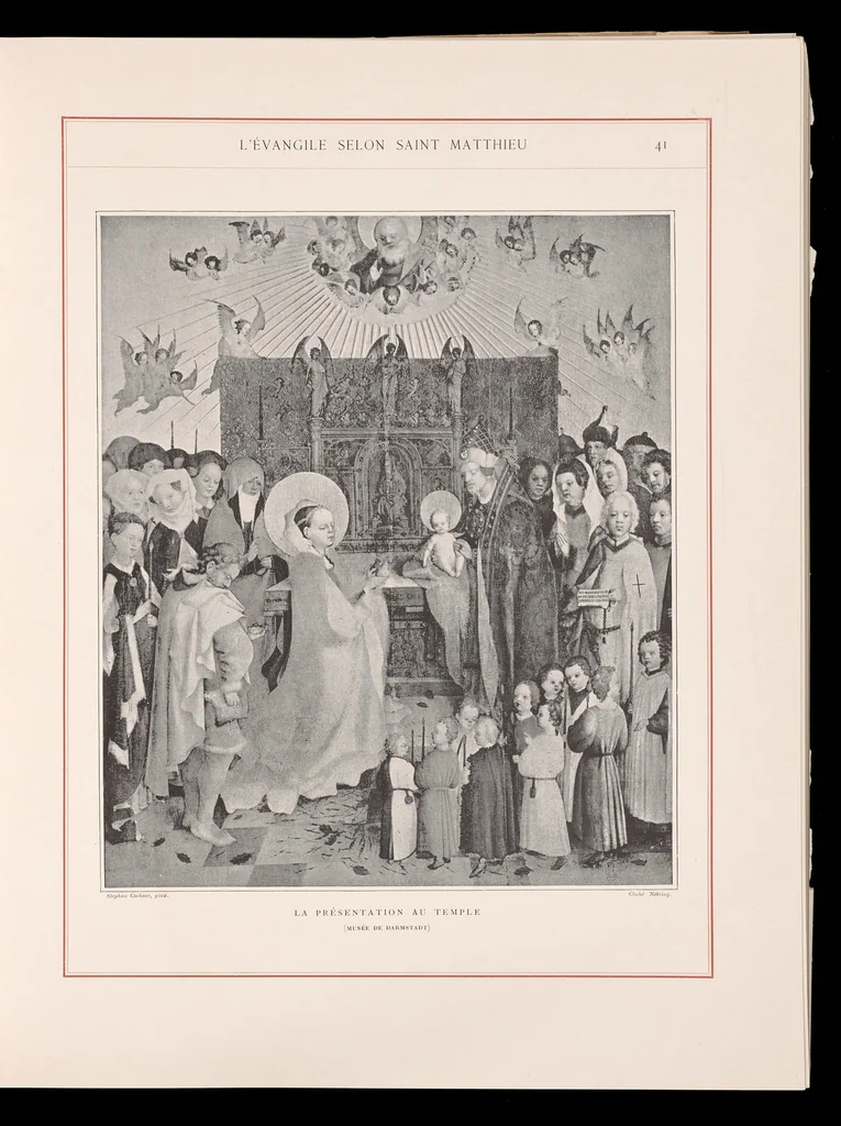 An illustration from Les saints évangiles : illustrations d'apres les maitres des XIVe, XVe, & XVIe siècles, 1899, leaf 58