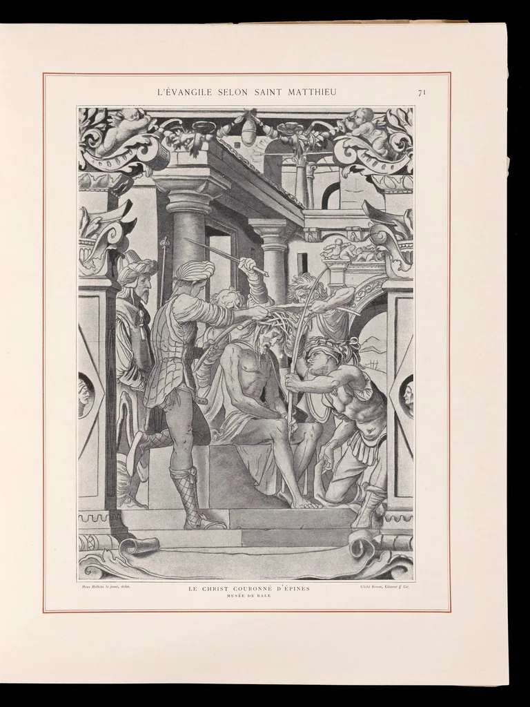 An illustration from Les saints évangiles : illustrations d'apres les maitres des XIVe, XVe, & XVIe siècles, 1899, leaf 96