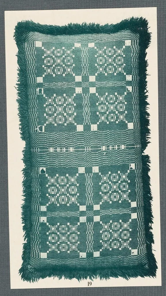 An illustration from Schleswig'ache Beiderwand : eine Sammlung von Geweben zeitloser und zeitgeietiger Art des XVIII. Jahrhunderts aus dem Bestande des Flensburger Kunstgewerbe-Museums und aus dem Besitze des Herrns E. Kallsen in Flensburg, 1909, leaf 54