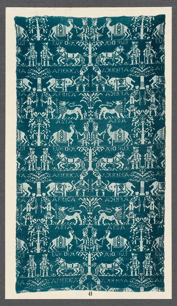 An illustration from Schleswig'ache Beiderwand : eine Sammlung von Geweben zeitloser und zeitgeietiger Art des XVIII. Jahrhunderts aus dem Bestande des Flensburger Kunstgewerbe-Museums und aus dem Besitze des Herrns E. Kallsen in Flensburg, 1909, leaf 98