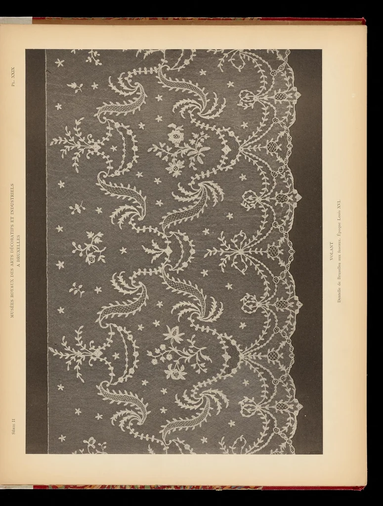 An illustration from Matériaux pour servir à l'histoire de la dentelle en Belgique, 1908, leaf 120