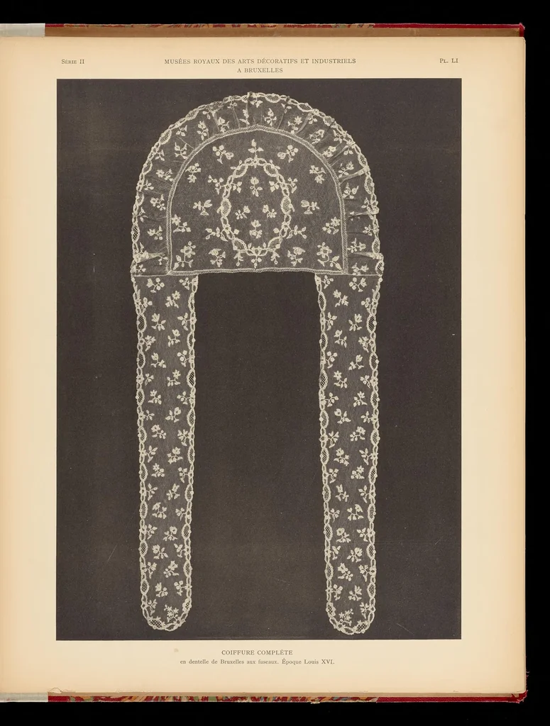 An illustration from Matériaux pour servir à l'histoire de la dentelle en Belgique, 1908, leaf 164