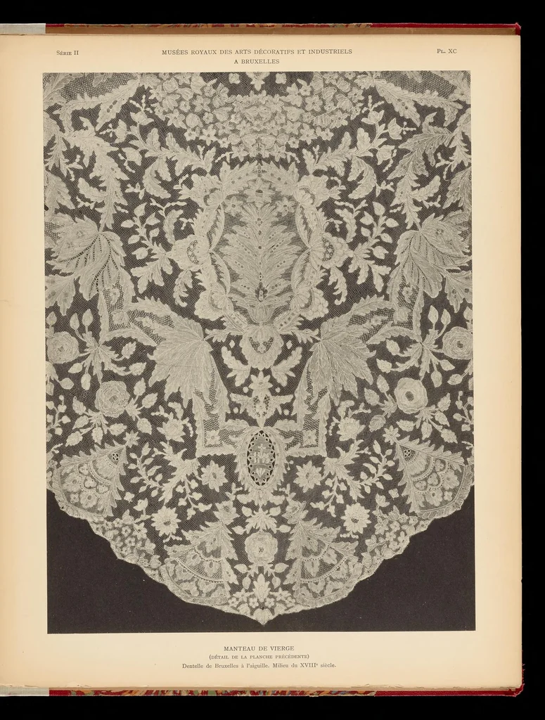 An illustration from Matériaux pour servir à l'histoire de la dentelle en Belgique, 1908, leaf 242
