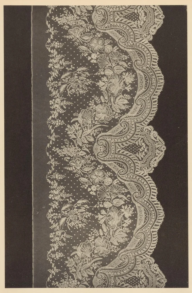 An illustration from Matériaux pour servir à l'histoire de la dentelle en Belgique, 1908, leaf 256