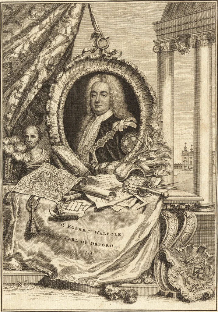 An illustration from Aedes Walpolianae, or, A description of the collection of pictures at Houghton-Hall in Norfolk, the seat of the Right Honourable Sir Robert Walpole, Earl of Orford, 1767, leaf 7
