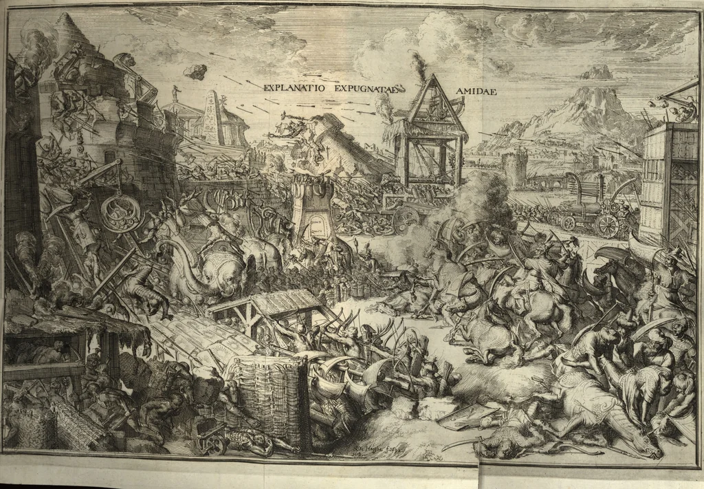 An illustration from Ammiani Marcellini Rerum gestarum qui de XXXI supersunt, libri XVIII, 1693, leaf 326