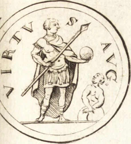 An illustration from Ammiani Marcellini Rerum gestarum qui de XXXI supersunt, libri XVIII, 1693, leaf 42