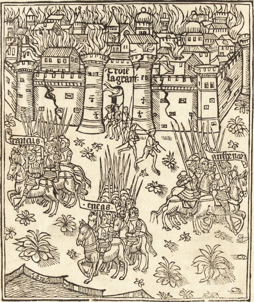 An illustration from Les anciennes et modernes genealogies des roys de France et mesment du roy Pharamond : auec leurs epitaphes et effigies .., 1527, leaf 43