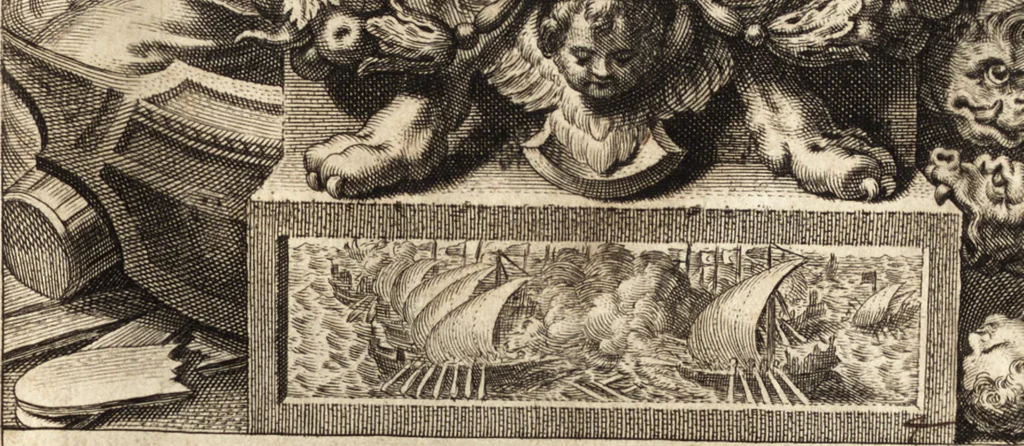 An illustration from Apostolicarum Pii Quinti Pont. Max. Epistolarum libri quinque, 1640, leaf 4